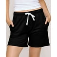 thumbnail image 2 of Real Essentials 3 Pack:Women's Fleece Casual Sweat Shorts - Athletic, Running, Yoga, Lounge Shorts with Pockets (Plus Size), 2 of 5