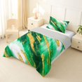 thumbnail image 2 of Homewish Green Marbling Twin Comforter Sets,Gold Metallic Print Bedding Set,Light Gray Reversible,2-Piece,1 Comforter and 1 Pillowcase, 2 of 7