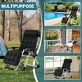 thumbnail image 7 of MOPHOTO Zero Gravity chair, Lounge Chair, Lounge Chair with Removable Pad for Indoor and Outdoor, Patio Recliner, Folding Reclining Lounge Chair for Adults, 7 of 7