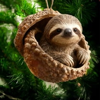 YHAICO Personalized Forest Animal Acorn Christmas Ornament , 2025 Small Resin Hanging Christmas Ornaments 2D Flat Acrylic Ornaments,Hanging Decorations for Christmas Tree Gifts,3.9 inch