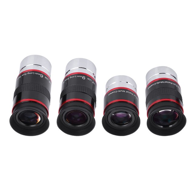 Black Eyepiece, 68° Eyepiece, 1.25 Inch 4 Pieces For Telescope Eyepiece Kit