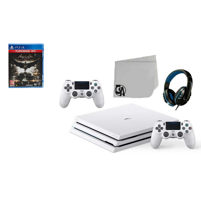 Shuraba Athletic igennem Sony PlayStation 4 Pro Glacier 1TB Gaming Consol White 2 Controller  Included with Batman Arkham Knight BOLT AXTION Bundle Like New - Walmart.com