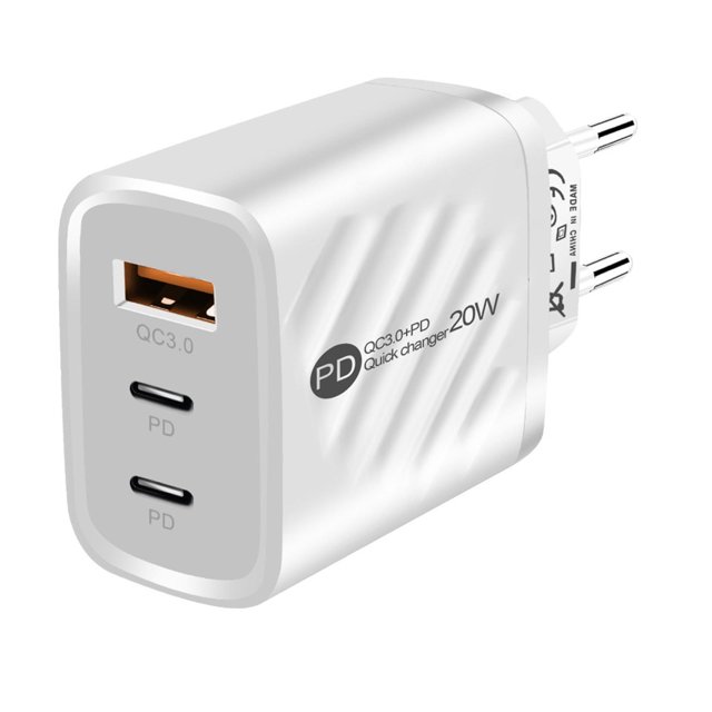 USB C Wall Charger 20W Fast Block Type C Charging Cube US Brick For