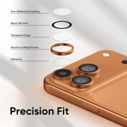 2-Pack Anti-Reflection Camera Lens Protector for iPhone 17 Pro , Easy Installation, Anti-Scratch,9H Hardness,98% Ultra Clarity,Maintains Original Lens Design – Orange