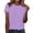 Purple, variant on Womens Short Sleeve Tops Summer T Shirts Round Neck Causal Fashion Basic Tee Loose Fit Blouses Turquoise M