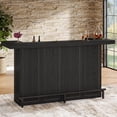 thumbnail image 1 of Tribesigns 4-Tier Bar Table, 70.9-Inch Large Home Bar Unit with Wine Glass Holder & Footrest, Pub Table with Storage Shelves for Dining Room, Living Room (Black), 1 of 7