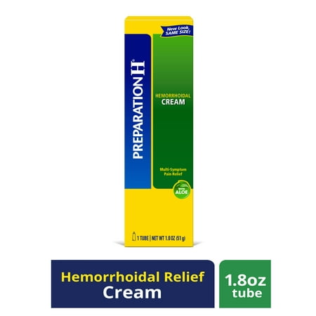 Preparation H Hemorrhoid Symptom Treatment Cream (1.8 Ounce Tube), Maximum Strength Multi-Symptom Pain Relief with