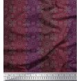 thumbnail image 1 of Soimoi polyester Crepe Fabric Stripe & Mandala Kaleidoscope Printed Craft Fabric by the Yard 52 Inch Wide, 1 of 1