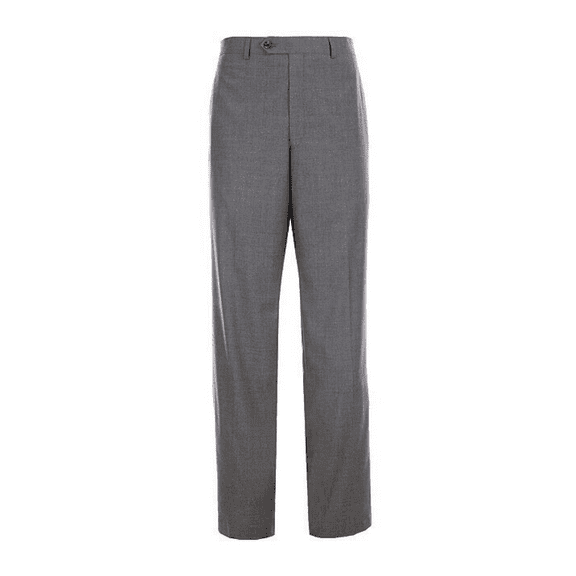 Ralph Lauren Men Slim Fit, Flat Front, Plaid Light Grey Dress Pants 32X30