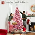 thumbnail image 5 of Best Choice Products 9ft Prelit Pink Artificial Christmas Tree, Snow Flocked Full Holiday Decoration w/ Foldable Base, 5 of 9