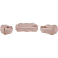 thumbnail image 2 of Bowery Hill Contemporary Soft Pink Teddy Durable Fabric Sofa, 2 of 17