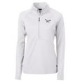thumbnail image 2 of Women's Cutter & Buck  White Philadelphia Eagles Gridiron Classics Logo Adapt Eco Knit Stretch Recycled Half-Zip, 2 of 3