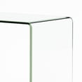 thumbnail image 2 of Tookss 12MM Console Tables Transparent Glass + Acrylic Table, Clear Bent Modern Home Office Furniture, Tempered Glass Sofa Table For Entryway,Console Table Desks, 2 of 7