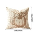 thumbnail image 3 of Btomtd Pumpkin Throw Pillow Cover 18 x 18 Inch, Fall Thanksgiving Couch Pillow Cases, Decorative Cushion Cover for Sofa Porch, Brown, 3 of 7