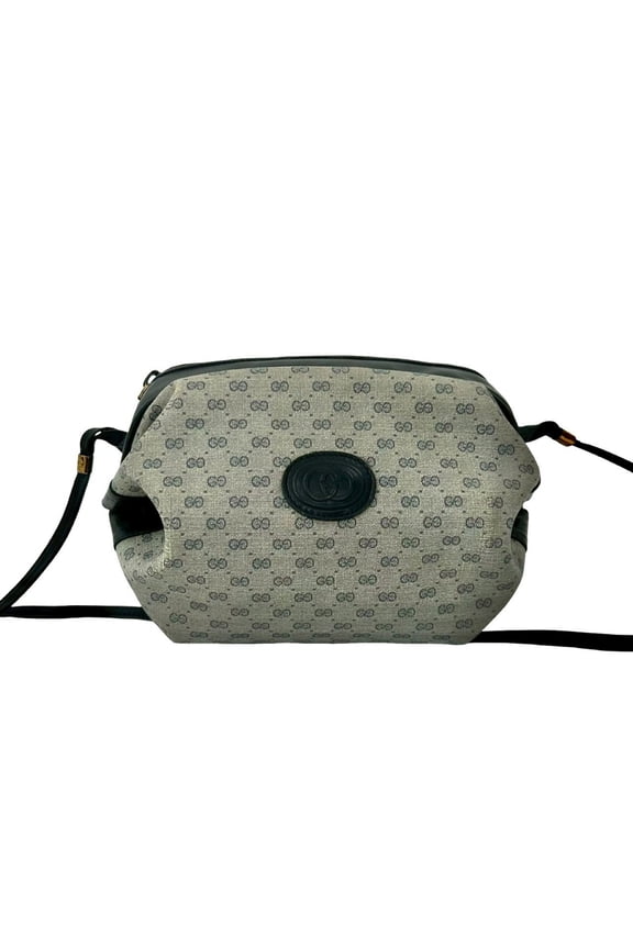 Pre-Owned GUCCI Old Gucci Micro GG Logo Pattern Leather Mini Shoulder Bag Pochette... (Good)