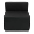 thumbnail image 2 of HERCULES Alon Series Black Leather Chair with Brushed Stainless Steel Base, 2 of 5
