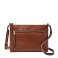 thumbnail image 1 of Fossil Fiona - Bolso bandolera pequeño de piel para mujer, color marrón (Modelo: ZB7668200), 1 of 5