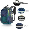 thumbnail image 4 of WATERFLY Unisex 30L Small Foldable Packable Travel Hiking Backpacks Daypack,Blue Green, 4 of 7