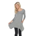 thumbnail image 4 of White Mark Women's Solid Color Tunic Top, 4 of 12
