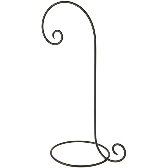 Bard's Wrought Iron Black Ornament Stand, 18" H x 7.5" W x 10.25" D