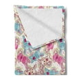 thumbnail image 2 of Anime Soft Flannel Fleece Blanket, Childish Pattern with Colorful and Happy Kawaii Characters Holding Pink Hearts Stars, Cozy Plush for Indoor and Outdoor Use, 50" x 70", Multicolor, by Ambesonne, 2 of 5