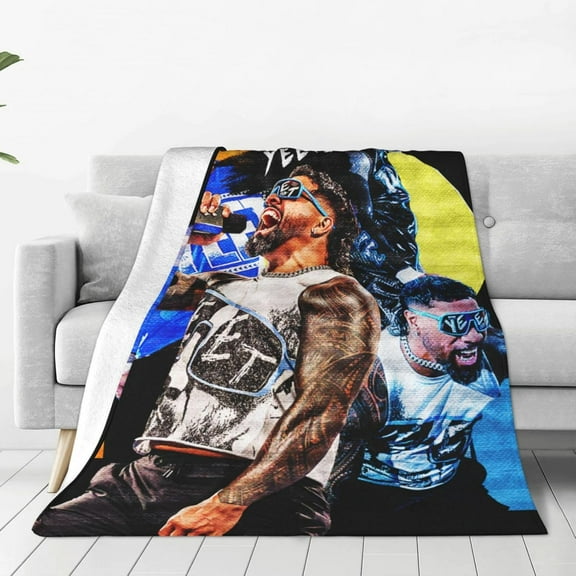 Jey USO Wrestler Throw Blanket Comfortable Air Conditioner Blanket Blankets for All Seasons Classic Blankets for Car for Picnic