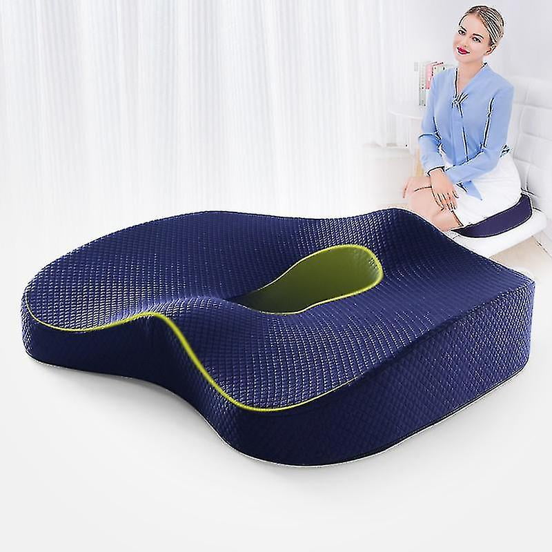 Memory Foam Seat Cushion Orthopedic Pillow Coccyx Office Chair Cushion Support Waist Back Cushion Car Seat Hip Massage Pad Sets Multi color Ns2 Gray Navy Blue Walmart