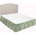 thumbnail image 2 of D.N.G. BEDDINGS 1 Piece Pinch Pleated Bed Skirt, 10 Inch Deep Pocket, 800 Thread Cotton 100% Egyptian Cotton, King Size (76" x 80") Inch, Solid Light Sage, 2 of 3
