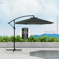 thumbnail image 3 of Outsunny 9.7ft Garden Parasol Sun Shade Banana Umbrella Cantilever Black, 3 of 10