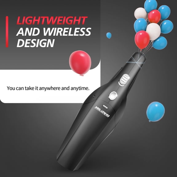 Loheer Car Vacuum Cordless, Portable Handheld Vacuum Cleaner, Rechargeable with 2 Stainless Filter