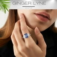 thumbnail image 4 of Blue Sapphire Engagement Rings for Women Sterling Silver Birthstone Rings by Ginger Lyne, 4 of 7