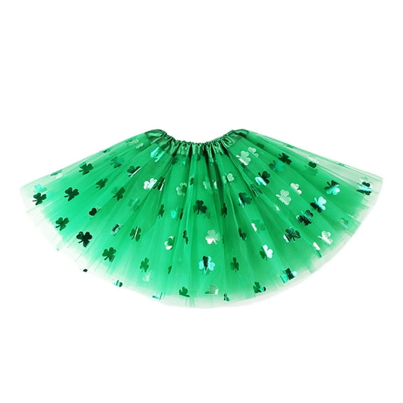 RENACLIPY irish dance costume girls Tutu Skirt Green Children 11.8in for 1Pcs