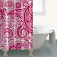 thumbnail image 4 of Pink Paisley and Floral Pattern Shower Curtain 36"x72" ,Bathroom Decorative Shower Curtains Set with 12 Hooks,Modern Waterproof Washable Shower Curtain, 4 of 6