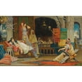 thumbnail image 2 of Juan Giménez Martín 24x16 Gold Ornate Framed and Double Matted Museum Art Print Titled - In the Harem, 2 of 4