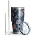 thumbnail image 2 of 30oz Pioneer Flower Tumblers Stainless Steel Tumbler with Lid and Straw,Vacuum Insulated Double Wall Travel Tumbler Cups Mug with Cleaning Brush for Coffee,Tea, 2 of 7