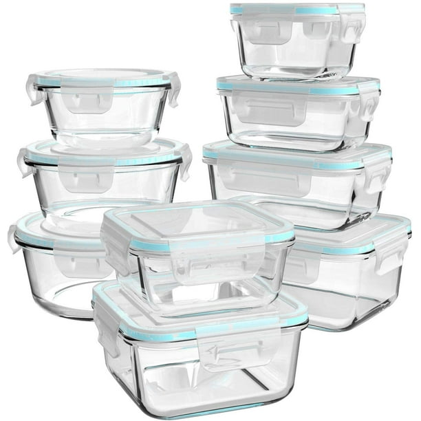 AILTEC Glass Food Storage Containers with Lids, Glass Meal Prep ...