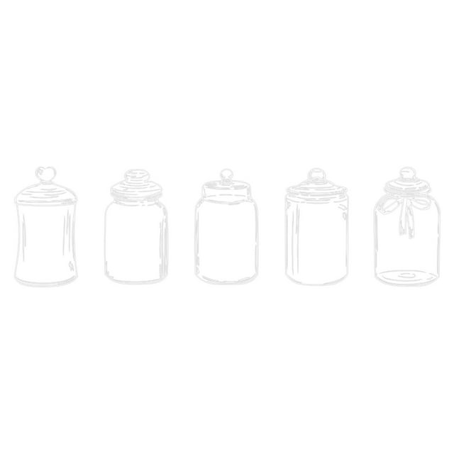 CAITS Clear Decorative Stickers - Dried Flower Pattern Pack | Glass Bottle/Journal Book Decor | Waterproof