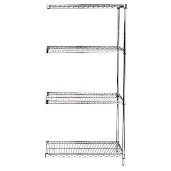 Quantum Storage AD86-2472S Stainless Steel Wire Shelving Add-On Unit