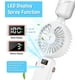thumbnail image 3 of Ventilador de mano con niebla de agua: ventiladores portátiles recargables de 5 velocidades, ventilador con batería de 2500 mAh, ventilador, 3 of 5