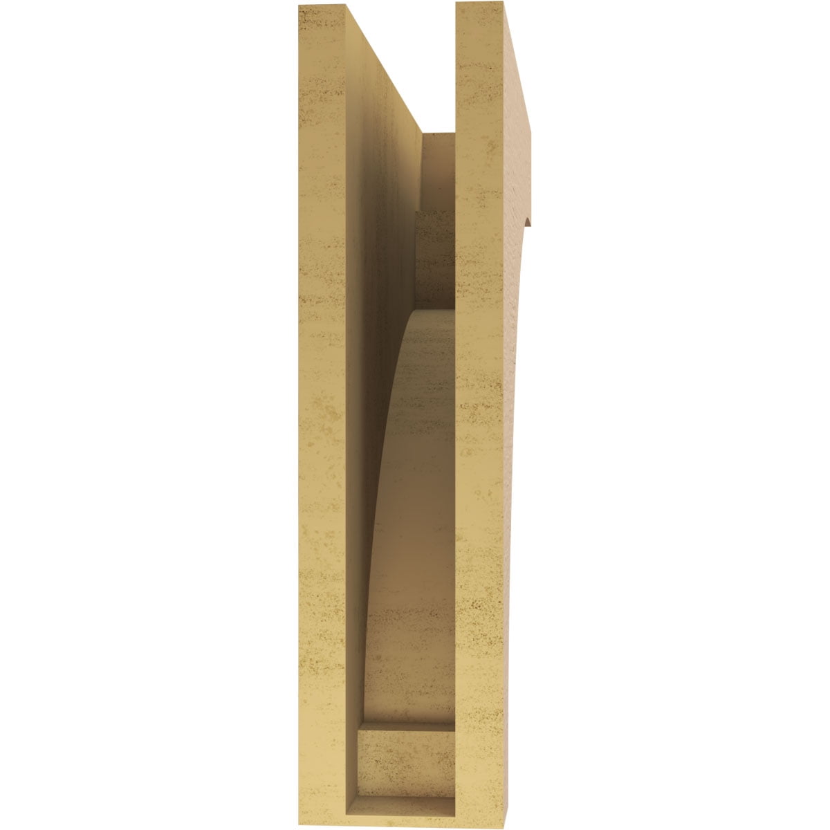 7"W x 28"D x 28"H Thin Rivera Rough Cedar Woodgrain TimberThane Corbel, Primed Tan