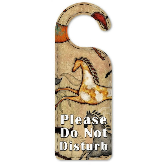 Do Not Disturb Door Knob Hanger Sign - Southwest Horses - Image by Dan Morris