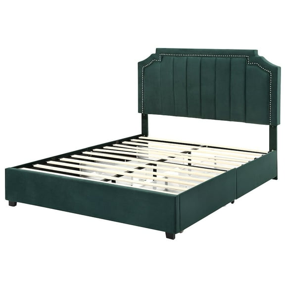 Furniture of America Landhill Glam Fabric Upholstered Bed