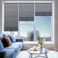 thumbnail image 2 of Keego Cordless Roman Shades Fabric Roman Shades for Window Light Filtering Elegant Blinds for Room Custom Size(Dark Grey, 29"W x 42"H), 2 of 8