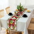 thumbnail image 6 of Christmas Table Runner 72 Inches Long Snowflake Buffalo Plaid Table Runner Christmas Theme Holiday Xmax Snowman Gnome Christmas Table Runner for Kitchen Dining Table Home Party Decorations, 6 of 6