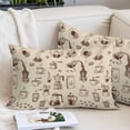 thumbnail image 2 of Vintage Cafe Throw Pillow Covers, Coffee Making Tools Beans Cups Moka Pot Tan Soft Breathable Pillow Cases with Invisible Zipper, Queen Size Pillowcases for Couch Bed Sofa Chair 20x30 Inches, 2 of 9