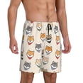 thumbnail image 2 of Kdxio Shiba Head Face Print Mens Sleep Shorts Bottoms Soft Comfy Pajama Wear Pants with Drawstring Pockets, 2 of 5