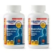 Equate Ibuprofen Tablets 200mg, Pain Reliever/Fever Reducer, 2 X 500Ct
