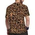 thumbnail image 4 of Gym T-Shirt For Men Elegant Brown Leopard T-Shirts Harajuku Wild Animal Summer Tee Shirt O, 4 of 5