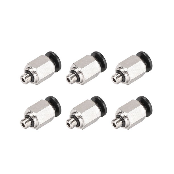 Straight Pneumatic Push to Quick Connect Fittings,M5 Male x 4mm Tube OD
