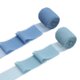 thumbnail image 1 of Uxcell 2 Rollos de Cinta de Gasa, Cinta de Flecos Hecha a Mano de 1.5 Pulgadas x 5 Yardas para Envolver Ramos de Flores Decoración de Bodas Artesanías DIY Azul/Azul Marino, 1 of 5